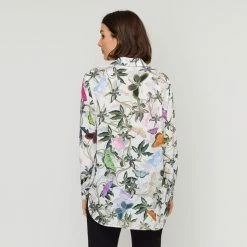 Leona Edmiston Ruby Ivory Butterfly Shirt Butterfly -Women's Clothing store online BP646119001 butterfly 2