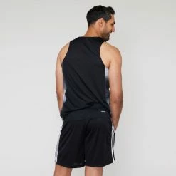 Adidas 3S Short Black & White 10 Adidas 3S Short Black & White -Women's Clothing store online BP646234005 blk wht 2