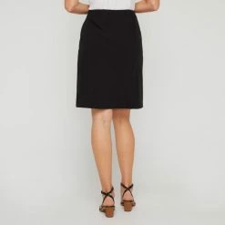 Jane Lamerton Button Detail Skirt Black -Women's Clothing store online BP646375001 black 2