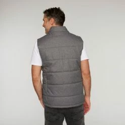 JC Lanyon Terrell Down Alternative Puffer Vest Charcoal -Women's Clothing store online BP646645005 charcoal 2
