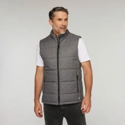 JC Lanyon Terrell Down Alternative Puffer Vest Charcoal -Women's Clothing store online BP646645005 charcoal
