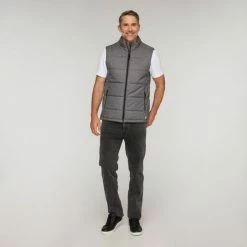 JC Lanyon Terrell Down Alternative Puffer Vest Charcoal -Women's Clothing store online BP646645005 charcoal 3