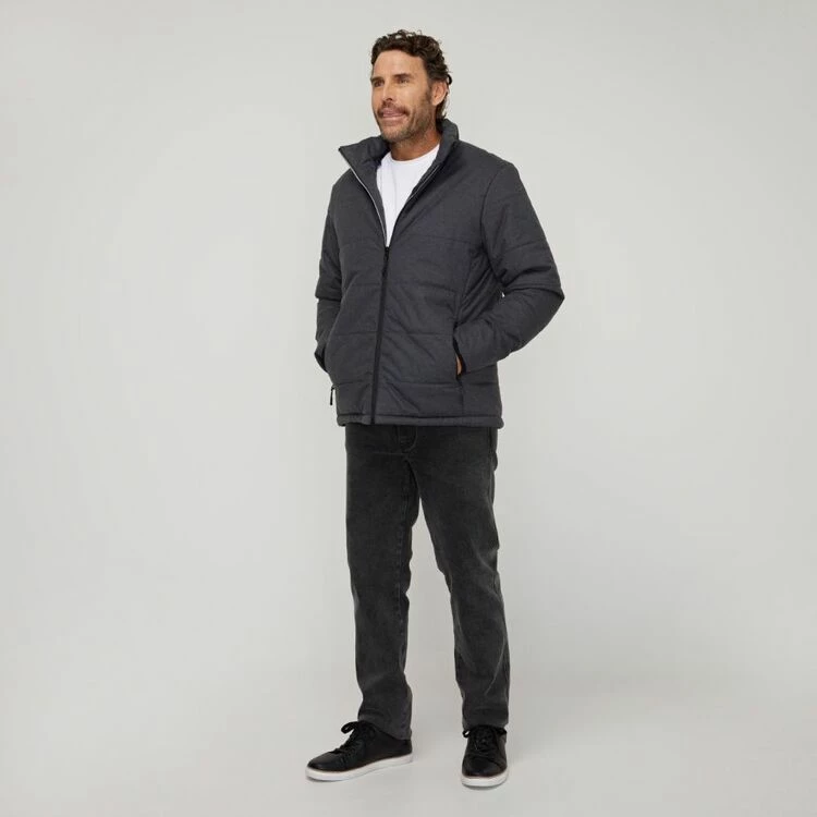 JC Lanyon Morris Down Alternative Puffer Jacket Charcoal 5 JC Lanyon Morris Down Alternative Puffer Jacket Charcoal - Image 3