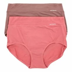 Ambra 2 Pack Smooth Lines Microfibre Full Brief Pink & Brown