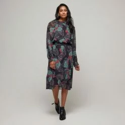 JB Jayson Brunsdon Jayson Brunsdon Shirred Waist Dress Shadow