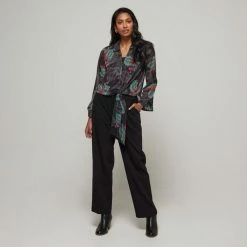 JB Jayson Brunsdon Jayson Brunsdon Tie Front Shirt Shadow