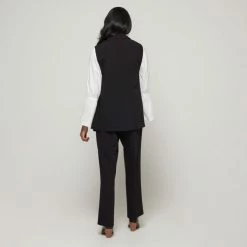JB Jayson Brunsdon Jayson Brunsdon Tailored Vest Black