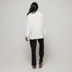 JB Jayson Brunsdon Jayson Brunsdon Flared Sleeve Shirt White -Women's Clothing store online BP646839001 white 2