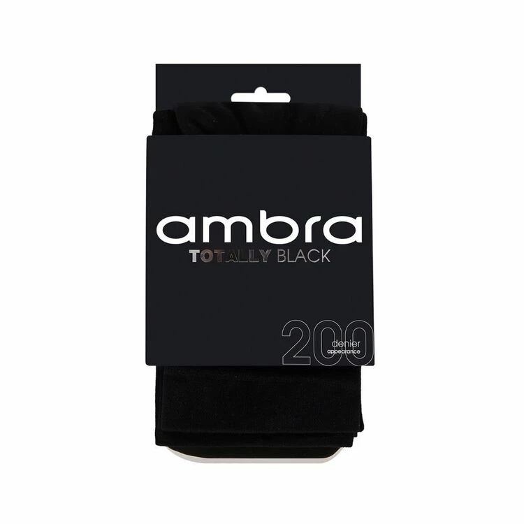 Ambra Totally Black Opaque Tights Black 3 Ambra Totally Black Opaque Tights Black