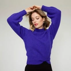 Stella Violet Knit Sweater Violet -Women's Clothing store online BP647078004 violet