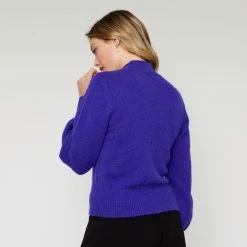 Stella Violet Knit Sweater Violet -Women's Clothing store online BP647078004 violet 3
