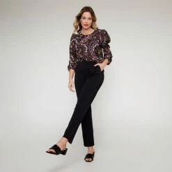 Stella Martini Knit Pant Black -Women's Clothing store online BP647084001 black 5