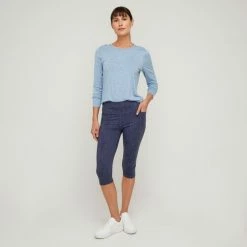 LMA Crop Length Paneled Legging Print