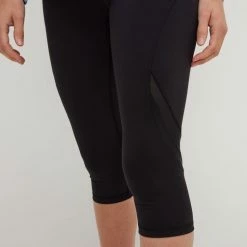LMA Crop Length Mesh Insert Legging Black