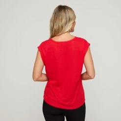 JB Jayson Brunsdon Jayson Brunsdon Extended Sleeve Tee Coral -Women's Clothing store online BP647309003 coral 2