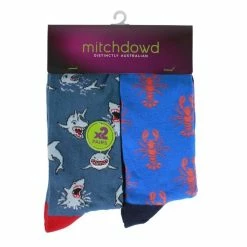 Mitch Dowd Shark And Lobster Socks 2 Pack Men's Socks -Women's Clothing store online SP 602641